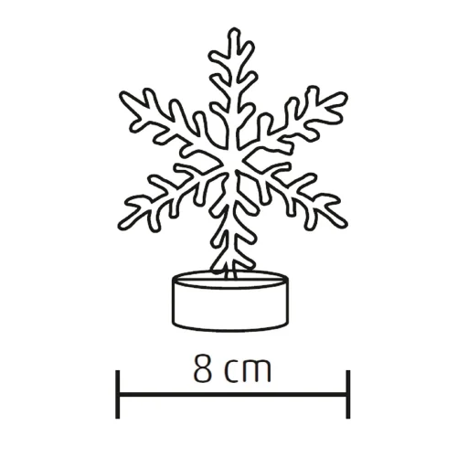 LED stolová dekorácia, snehová vločka - 2