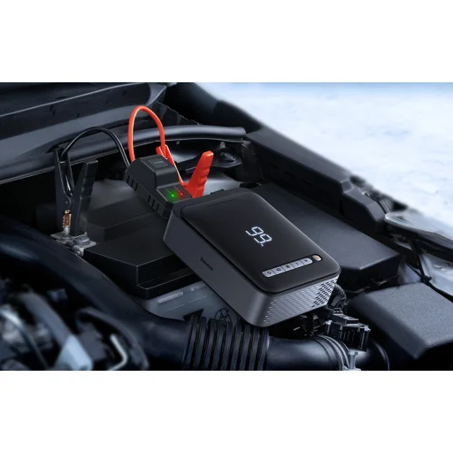 Baseus Super Energy autó jump starter / powerbank / kompresszor, 8000mAh, 1000A, USB (fekete) - 10