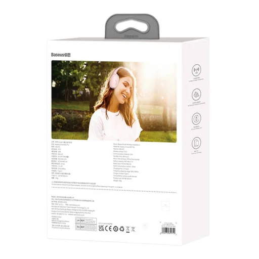 Baseus Encok D02 Pro vezeték nélküli fejhallgató (rózsaszín) - 9