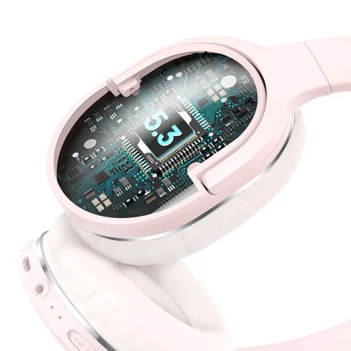 Baseus Encok D02 Pro vezeték nélküli fejhallgató (rózsaszín) - 4