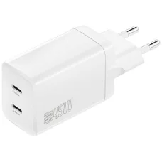 Wall charger 4smarts PDPlug Dual   45W GaN 2xUSB-C white