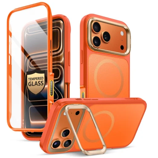 iPhone 17 Pro Max Supcase IBLSN Ares Flip Mag MagSafe korall színű tok - 2