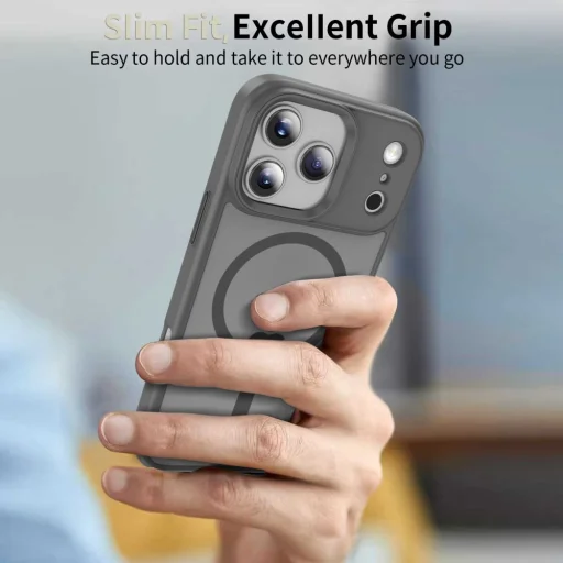 iPhone 17 Pro Max Tech-Protect Magmat Magsafe Matte Kréta Szürke tok - 7