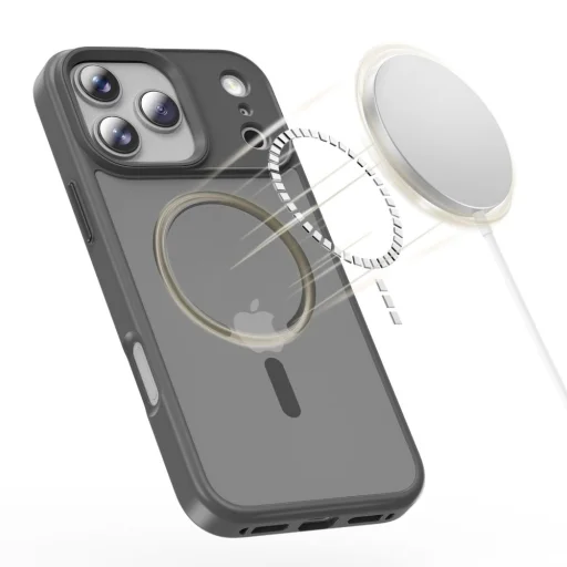 iPhone 17 Pro Max Tech-Protect Magmat Magsafe Matte Kréta Szürke tok - 4