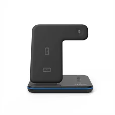 CANYON CNS-WCS302B 3in1 vezeték nélküli töltő, Qi szabvány, micro USB / lightning töltőport, fekete