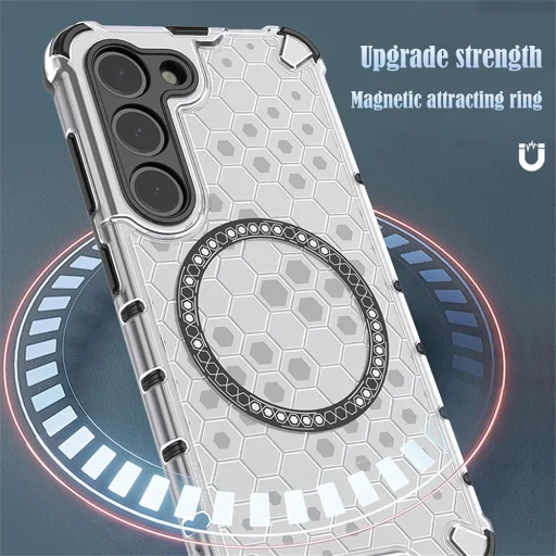  Samsung Galaxy A56 5G Fehér Techsuit HoneyComb Shield MagSafe tok - 5