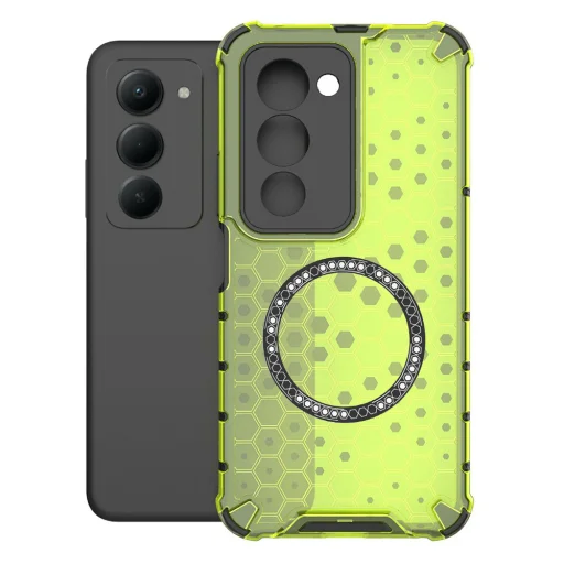 Xiaomi Redmi 15 4G / Redmi 15 5G Techsuit HoneyComb Shield MagSafe Lime Zöld tok - 2