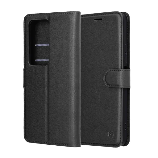 Xiaomi Redmi 15 4G / Redmi 15 5G Fekete Techsuit Leather Folio tok - 6