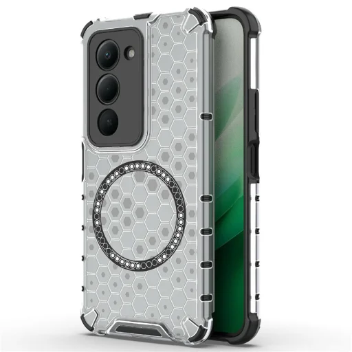 Xiaomi Redmi 15 4G / Redmi 15 5G White Techsuit - HoneyComb Shield MagSafe tok - 1