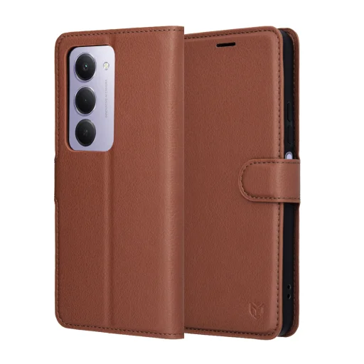 Xiaomi Redmi 15 4G / Redmi 15 5G Barna Techsuit Leather Folio tok - 1
