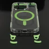 Tel Protect Strap Clear tok iPhone 15 Pro Max zöld thumbnail