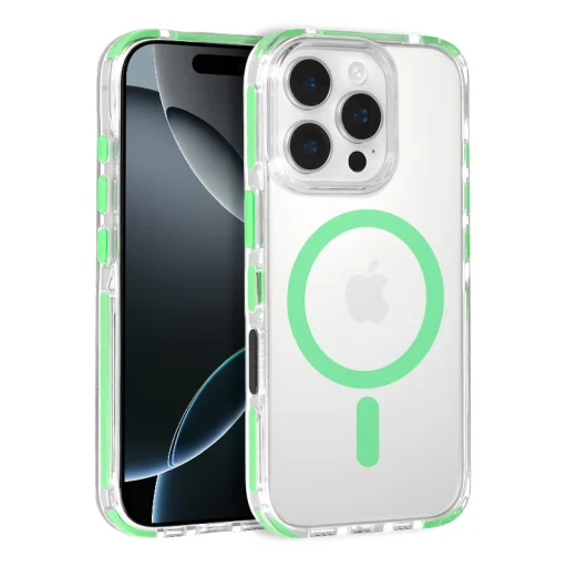 Tel Protect Strap Clear tok iPhone 15 Pro Max zöld - 2