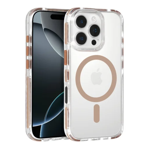 Tel Protect Strap átlátszó tok iPhone 17 Air arany tok - 2