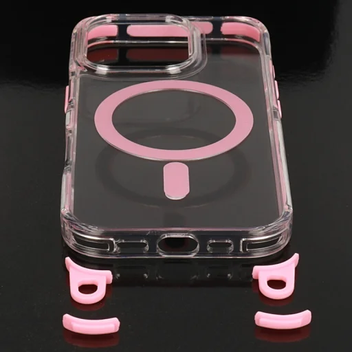 Tel Protect Strap Clear fliptok iPhone 17 Pro Max pink tok - 3