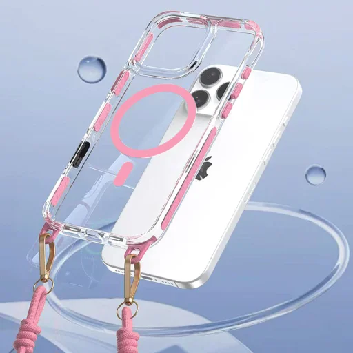 Tel Protect Strap Clear fliptok iPhone 17 Pro Max pink tok - 4