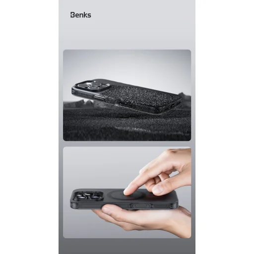 Benks Magnetic Lucid Armor tok (C066) iPhone 16 Pro Max arany (Kamera Vezérlő Gomb) tok - 9