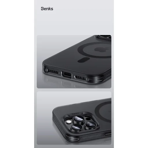 Benks Magnetic Lucid Armor tok (C066) iPhone 16 Pro Max arany (Kamera Vezérlő Gomb) tok - 12