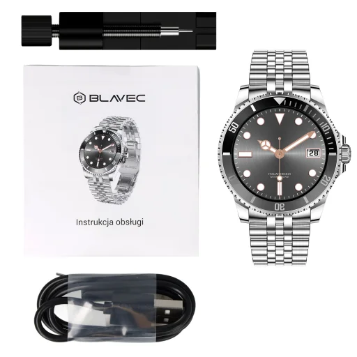 Blavec M-02 Business AMOLED Full Touch Hanghívás Ezüst Okosóra - 9