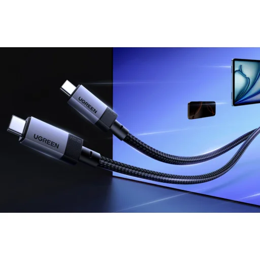 Ugreen L705 USB4 Gen 3 kábel, 240W, 40Gbps, 1m (Csillagszürke) - 2
