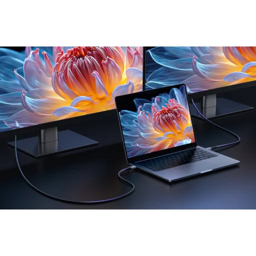 Ugreen L705 USB4 Gen 3 kábel, 240W, 40Gbps, 1m (Csillagszürke) - 4