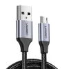 Micro USB kábel USB-Micro USB, QC 3.0, 2.4A, 1m (fekete)