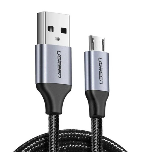 Micro USB kábel USB-Micro USB, QC 3.0, 2.4A, 1m (fekete) - 1