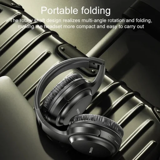 Yesido - Vezeték nélküli fejhallgató (EP04) - Bluetooth 5.3, Összecsukható, Jack 3.5mm - Fekete - 6