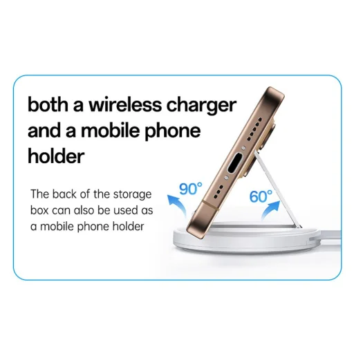 iPhone, Apple Watch, AirPods Fehér Yesido - Vezeték nélküli töltőállomás 5 az 1-ben (DS29) - Mágneses, Összecsukható, Tartó, 15W - 10