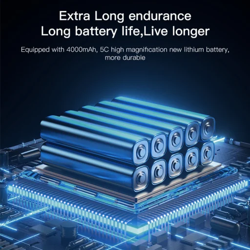 Hordozható pumpa (VC04) - 4000mAh, 3-150PSI, LED Kijelző - Fekete Yesido - 6