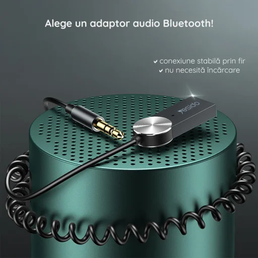 Jack 3.5mm autós segédhez Yesido - Wireless Audio Receiver (YAU24) - Fekete - 6