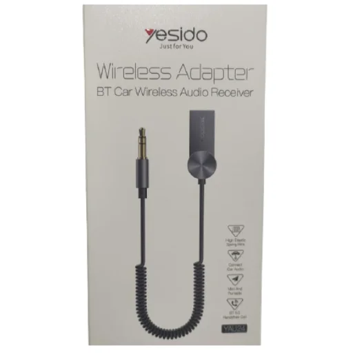 Jack 3.5mm autós segédhez Yesido - Wireless Audio Receiver (YAU24) - Fekete - 7