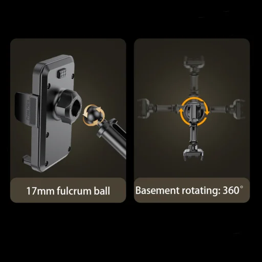 Autós tartó Yesido (C173) - Szélvédőre és Műszerfalra - Fekete - 3