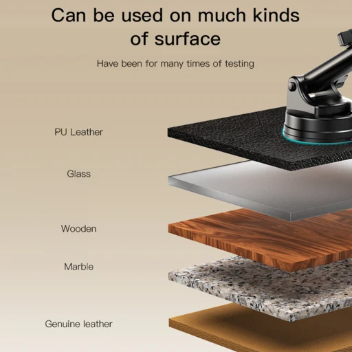 Autós tartó Yesido (C173) - Szélvédőre és Műszerfalra - Fekete - 4