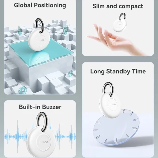 AirTag Yesido (EC14) - Működik az "Apple Find My"-val, 240mAh, Hosszú Akkumulátor-élettartam - Fehér - 8