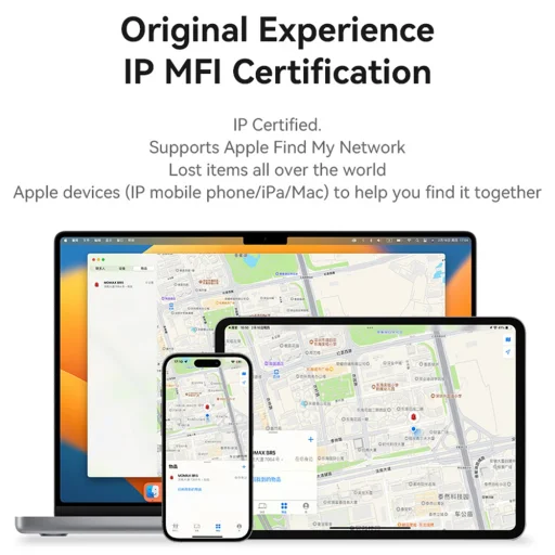 AirTag Yesido (EC14) - Működik az "Apple Find My"-val, 240mAh, Hosszú Akkumulátor-élettartam - Fehér - 10