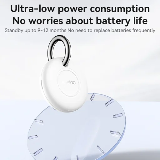 AirTag Yesido (EC14) - Működik az "Apple Find My"-val, 240mAh, Hosszú Akkumulátor-élettartam - Fehér - 5