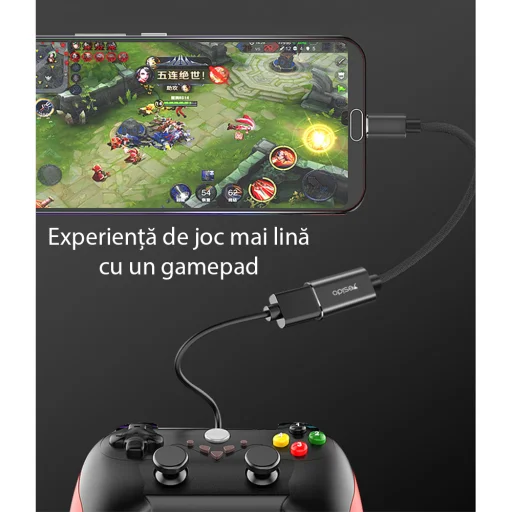 OTG Kábel Adapter (GS01) Type-C - USB 2.0, Plug & Play - Fekete Yesido - 3