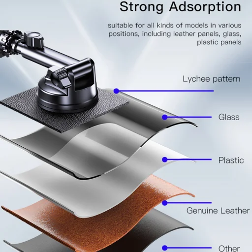 Autós tartó Yesido C160 műszerfalra és légbeömlőre, 360 fokban állítható szög - Fekete - 5