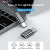 Yesido - OTG Adapter (GS22) Alumínium Ötvözet, Type-C to Lightning, 480Mbps - Szürke thumbnail