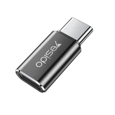 Yesido - OTG Adapter (GS22) Alumínium Ötvözet, Type-C to Lightning, 480Mbps - Szürke