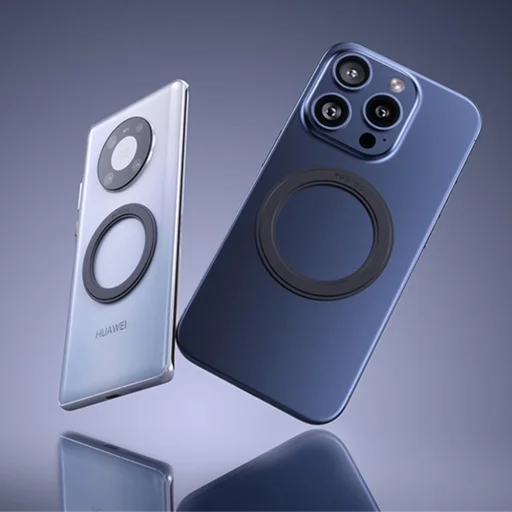 Yesido MagSafe Adapter (C208) Fém Lemez, Kerek Alakú, Bőr Mintázatú, Univerzális - Fekete - 3