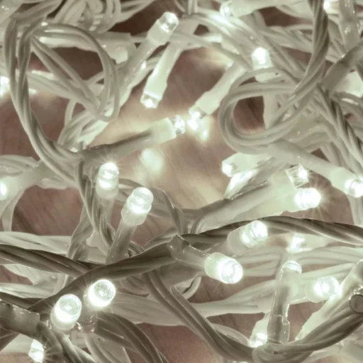 Home DLI 200/WH LED-es fényfüzér, 10 m / 200 db hidegfehér LED, állófényű, fehér vezeték, sorolható, kül- és beltéri kivitel - 1