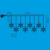 Home KAF 8/F LED-es hókristály fényfüggöny, 0,9 m / 8 db melegfehér LED akril hókristályban, átlátszó vezeték, hálózati adapter, kül- és beltéri kivitel thumbnail
