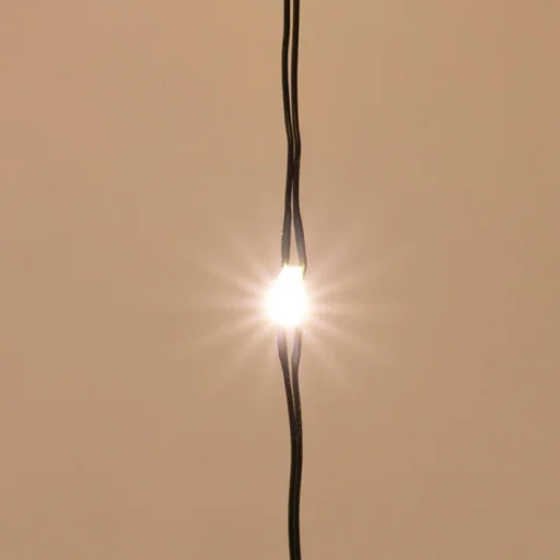 Home ML 250G/WW micro LED-es fényfüzérköteg, 250 db melegfehér micro LED, 10 ágú, vékony, zöld színű vezeték, hálózati adapter, kül- és beltéri kivitel - 1