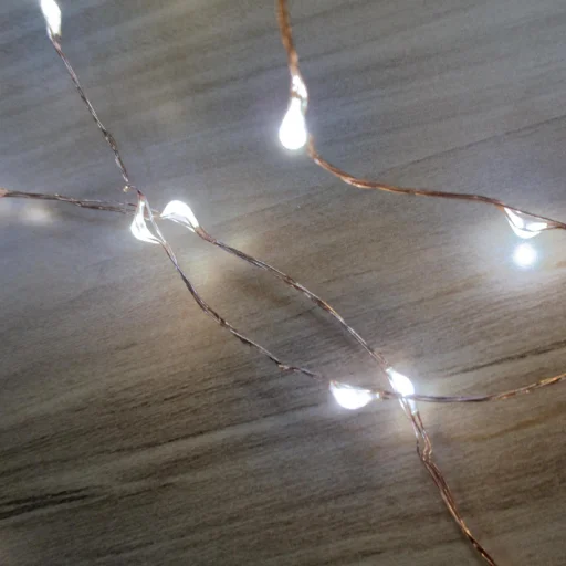 Home ML 160/WH micro LED-es fényfüzér, 15,9 m / 160 db hidegfehér micro LED, állófényű, vékony vezeték, hálózati adapter, kül- és beltéri kivitel - 3