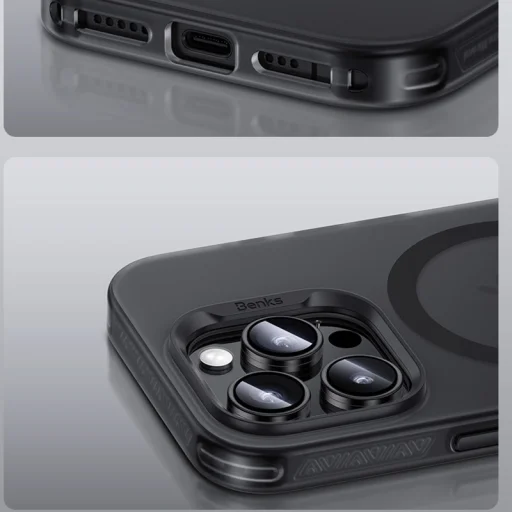 Benks Magnetic Lucid Armor tok (B066) iPhone 16 Pro Max fekete (Kamera vezérlőgomb) - 10