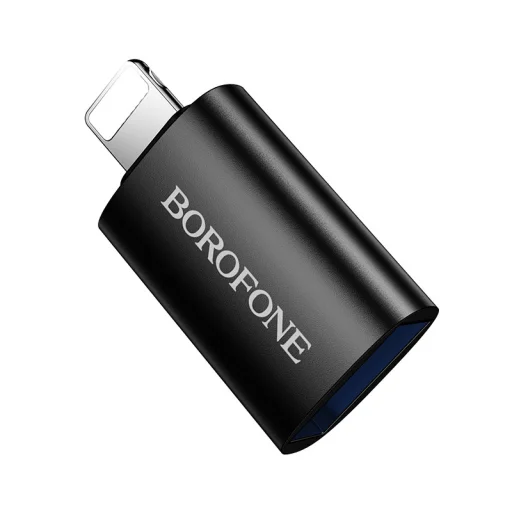 Borofone Adapter BV26 - USB-ről Lightning-re - fekete - 5