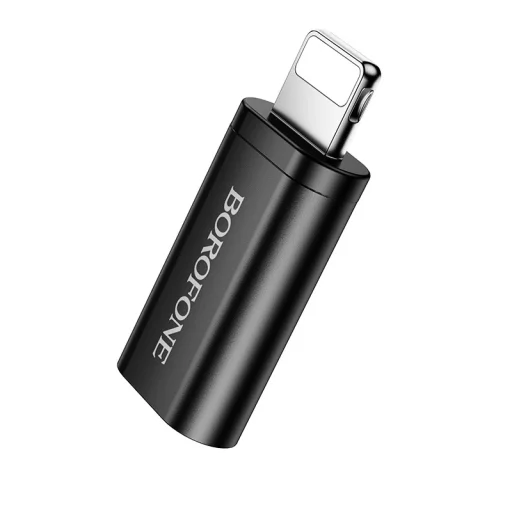 Borofone Adapter BV26A - Type C to Lightning - fekete - 2