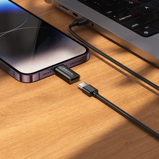 Borofone Adapter BV26A - Type C to Lightning - fekete - 7