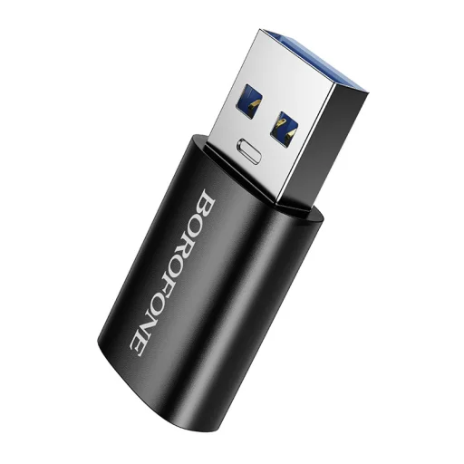 Borofone Adapter BV26B - USB to Type C - fekete - 2